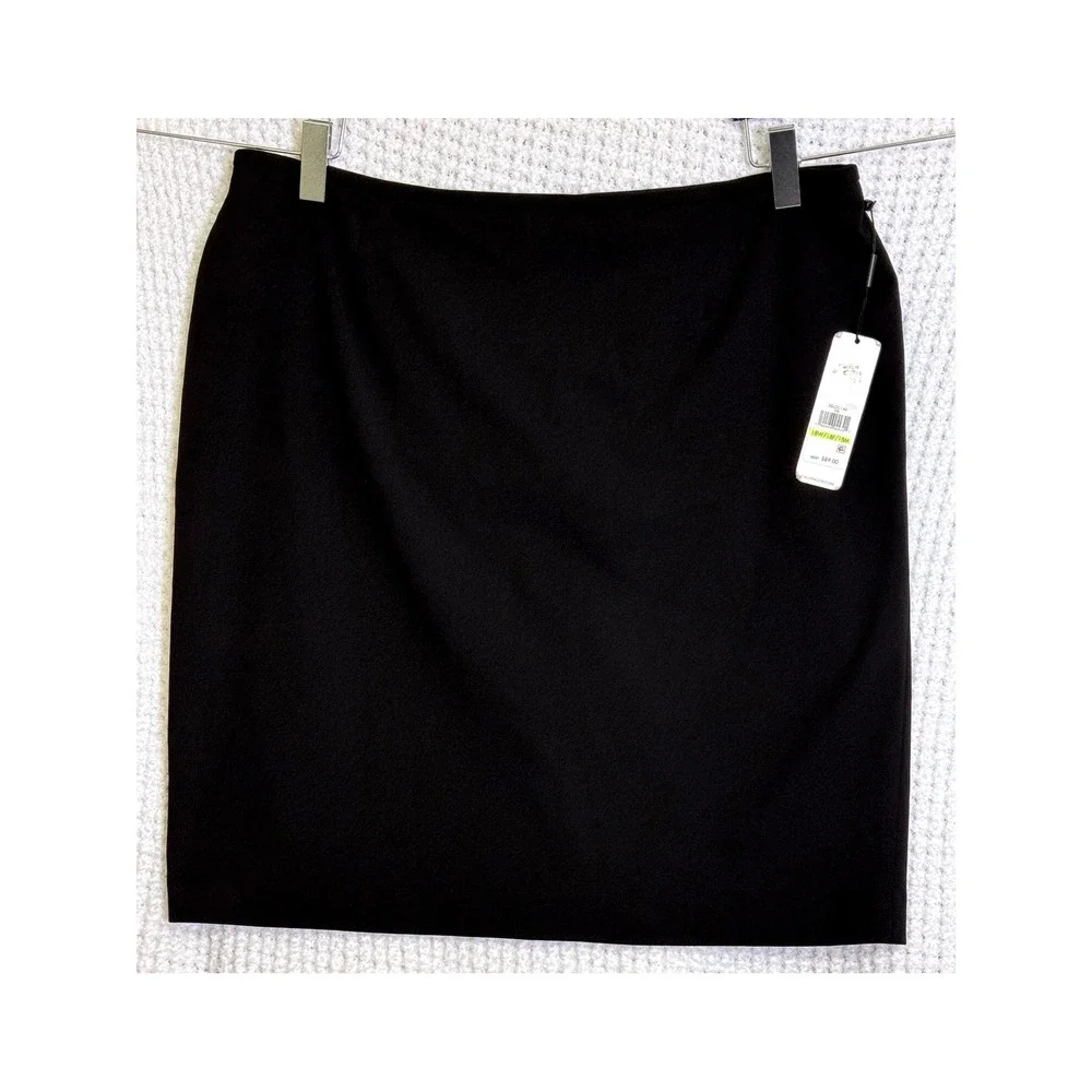 Calvin Klein Black Stretch Straight Skirt Suit Separates Womens 18W 18F 18M